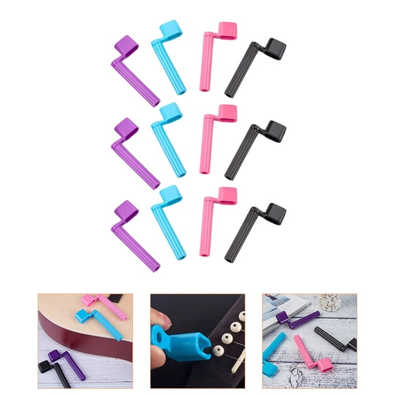 HOOWIFFY 12pcs Guitar String Winder Tool Compact Portable Maintenance Tool For Replacement For Guitarists Includes Each