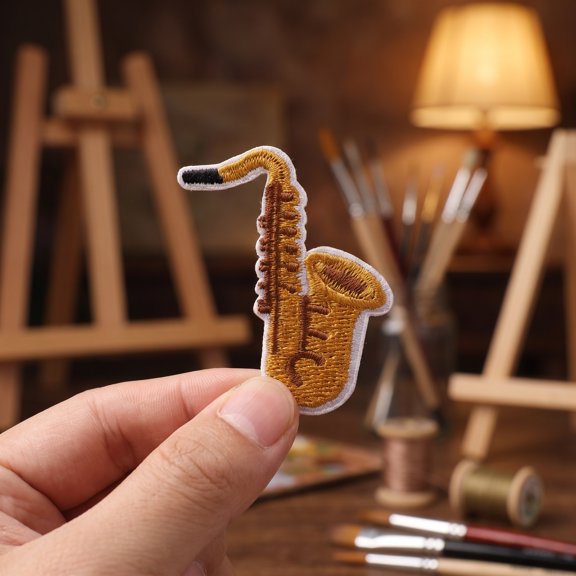 HOOWIFFY Decorative Music Note Applique Patches Easy Application 12Pcs