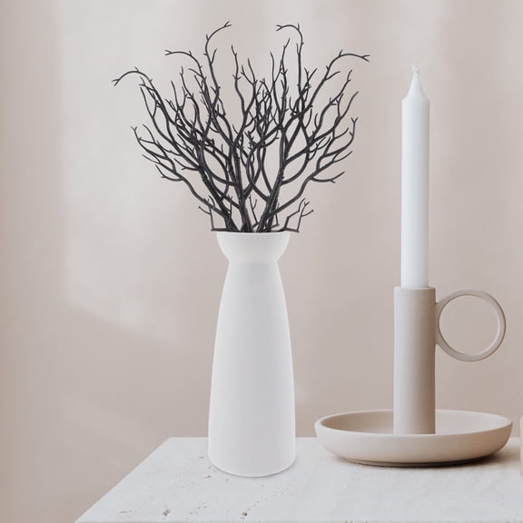 HOOWIFFY 12Pcs Fake Dried Twig Branches Black Realistic Faux Tree Stems for Home