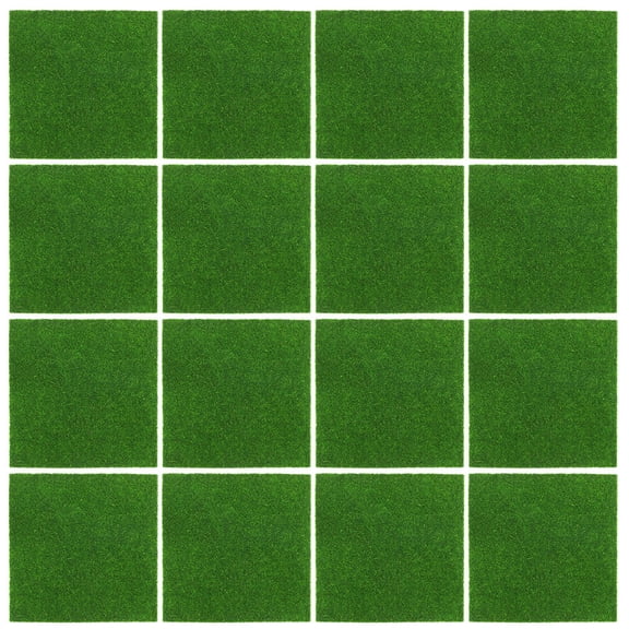 HOOWIFFY 16 Pcs Artificial Green Moss Plastic Craft Supplies for Projects, Terrariums, Indoor Home Decoration and Party Decor
