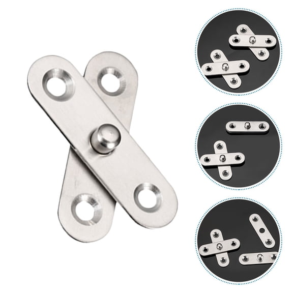 HOOWIFFY 16Pcs Folding Door Hardware Stainless Steel Pivot Hinges with 360 Degree Rotation for Cabinets