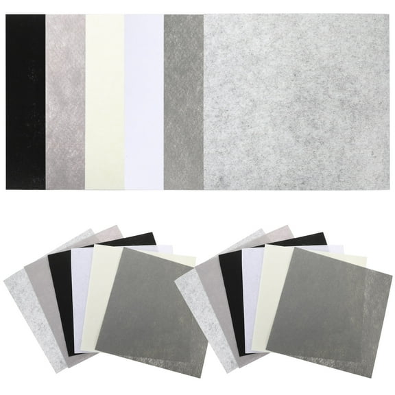 HOOWIFFY 18pcs Material for Sewing Quilting Fabric Grey for Wallets Craft Making