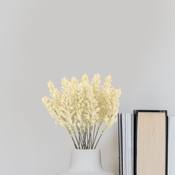 HOOWIFFY 18Pcs Wheat Stalks Artificial Dried Flowers Arrangement for Rustic Wedding Decor