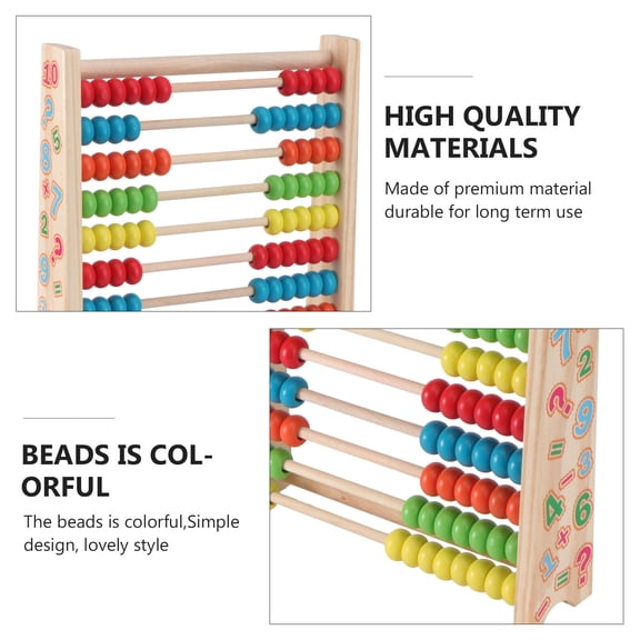 HOOWIFFY 1Pack Abacus Toy Wood with counting in Classroom Activity for Children