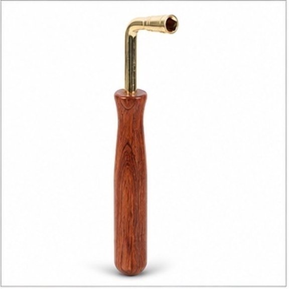 HOOWIFFY Professional Guzheng Tuning Spanner, Golden, Wooden Grip, High Efficiency for Home Practice