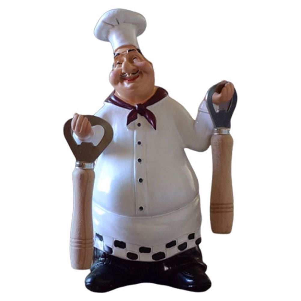 HOOWIFFY 1Pack Chef Kitchen Figurine Synthetic Resin Material American ...