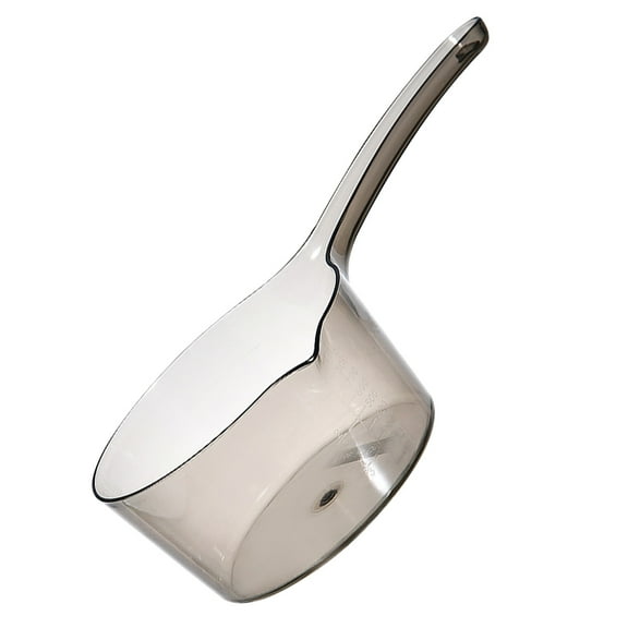 HOOWIFFY Ergonomic Grey PP Water Ladle for Kitchen - Long Handle and Reusable