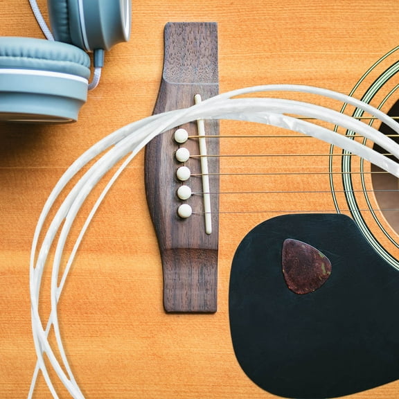 HOOWIFFY 1Pack Guitar Binding and Purfling Strip in White Plastic 165x0.6cm