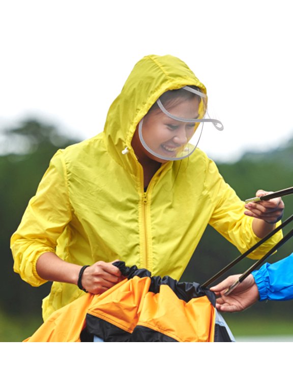 Raincoat Accessory Transparent Hat Shield for Face Protection