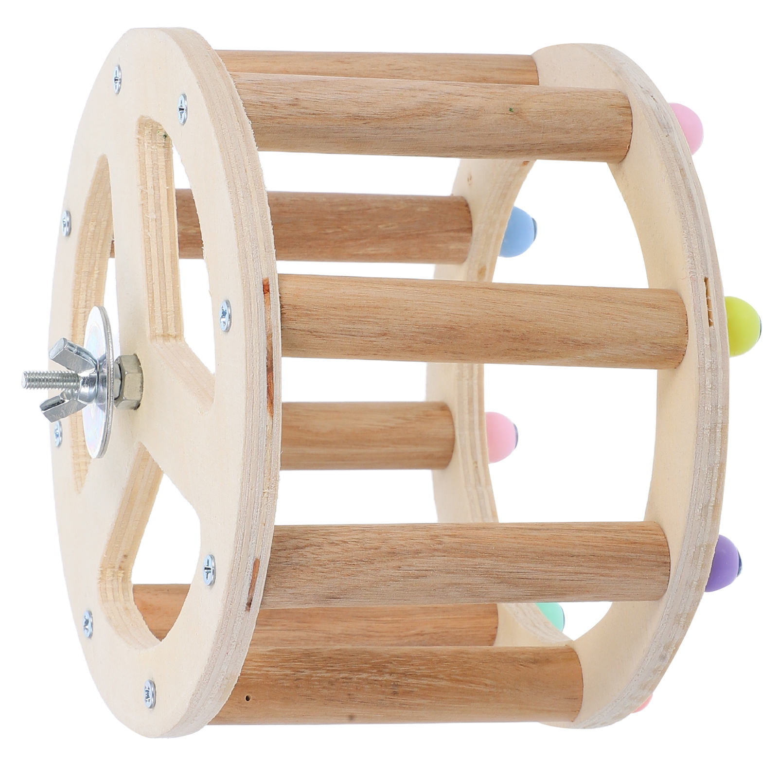 Picture of HOOWIFFY Silent Parrot Exercise Wheel Interactive Rotating Toy Multi ...