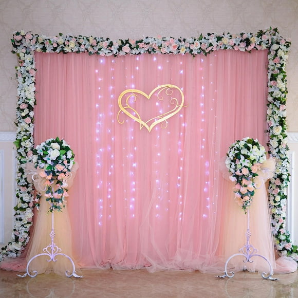 HOOWIFFY 1Pack Pink Tulle Balloon Decorations for Weddings and Parties 200x75In Ideal for Decorative Items