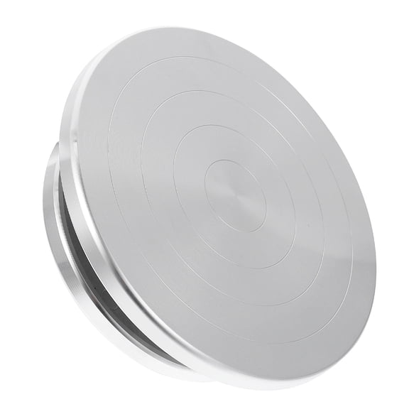 HOOWIFFY 1Pack Professional Rotating Table for Pottery Making in Silver 7.9X7.9in
