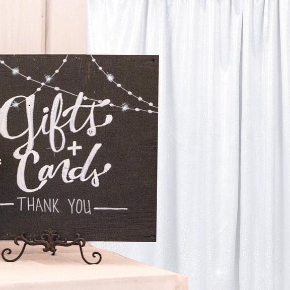 HOOWIFFY White Glitter Backdrop Cloth for Wedding, Party Decorations, Photography Background, Photo Booth, Event Decor