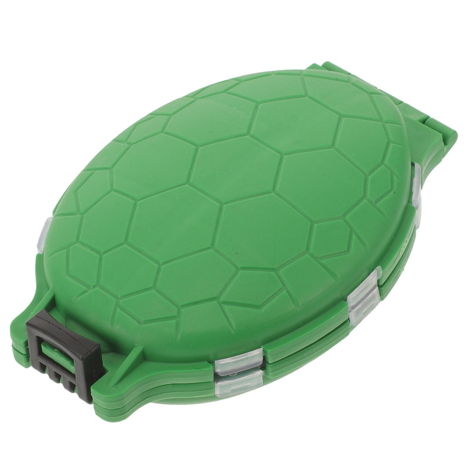 HOOWIFFY 1Pack Turtle Shape Green Fishing Hook Box Waterproof Tackle Storage Container For Outdoor Activities