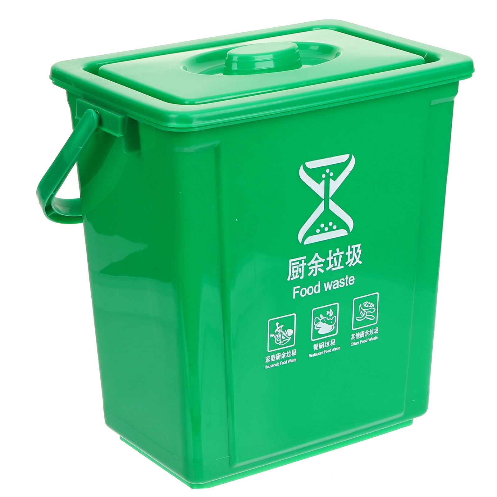 HOOWIFFY Kitchen Compost Pail Green Plastic Strong and Reliable for ...