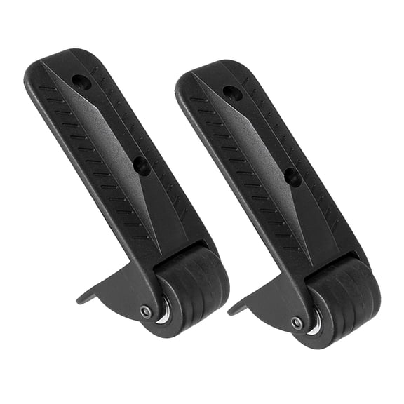 HOOWIFFY 1Pair Black L Shape Plate Side Mount Non Swivel Speaker Cabinet Casters for Outdoor Audio Equipment Mobility