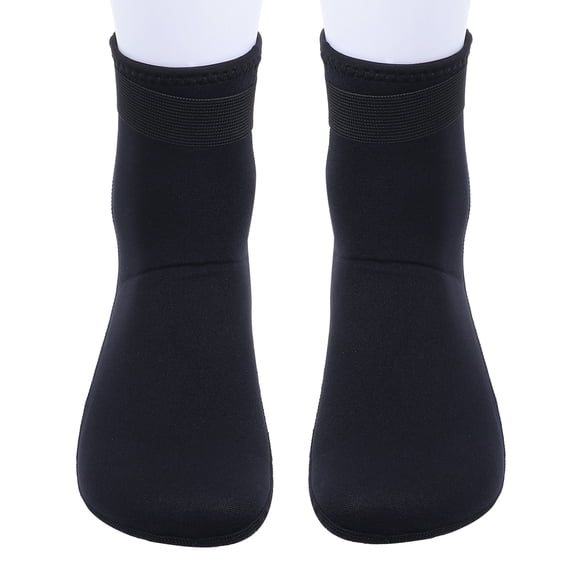 HOOWIFFY 1Pair Snorkeling Socks Black Neoprene for Outdoor Diving with Warm and Comfortable Fit