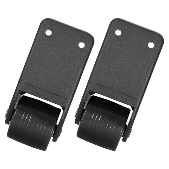 HOOWIFFY 1Pair Black Speaker Box Casters Side Mount Rigid Non Swivel L Shaped Plate Replacement Wheels