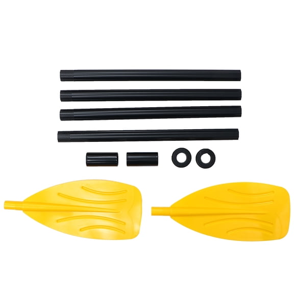 HOOWIFFY 1 Pair Black Plastic Detachable Boat Paddles Lightweight Canoe Kayak for Use
