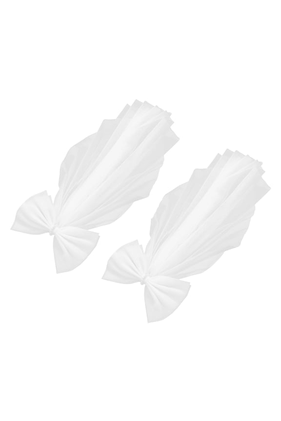 Bridal Tulle Cape White Polyester Elegant Bow Design for Daily Use 1Pair