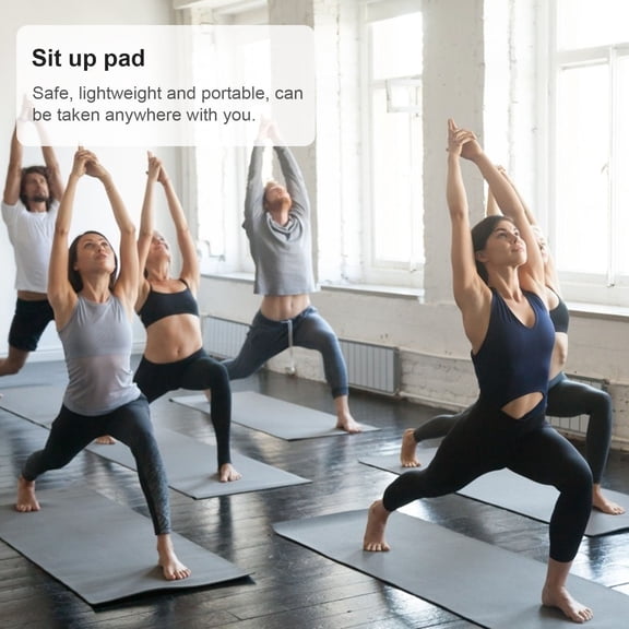HOOWIFFY Black Ab Exercise Mat with Portable Sit-Up Support for Core Strength and Abdominal Stability Training