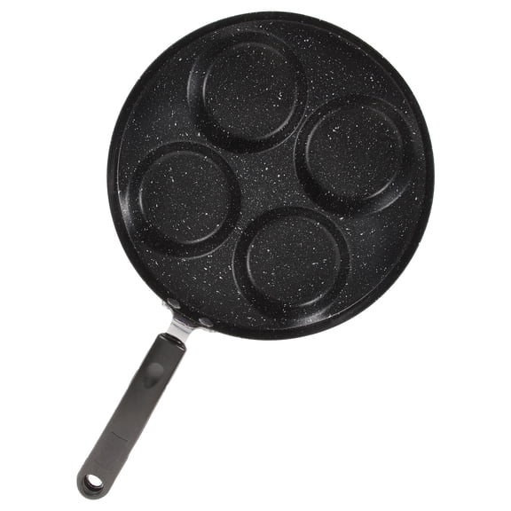 HOOWIFFY Black Nonstick Frying Pan, Heat Resistant Handle, Four-Hole Design, 1Pc