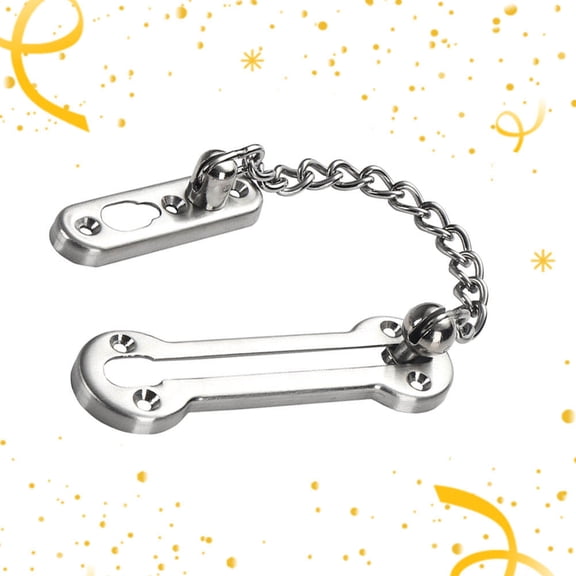 HOOWIFFY 1Pc Door Extruded Chain Plated Silver Stainless Steel Rust Resistant for Door and Window Use