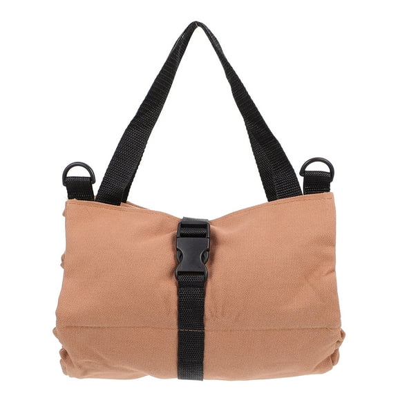 HOOWIFFY 1Pc Strong Bearing Khaki Tool Storage Pouch with Zipper for Plumber and Contractor