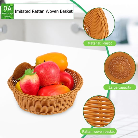 HOOWIFFY 1Pc Grocery Basket Plastic for Home Organization Households
