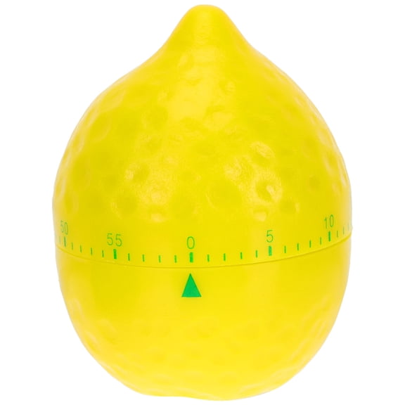 HOOWIFFY 1Pc Lemon Shape Kitchen Timer Plastic Mechanical Countdown Clock for Cooking and Baking