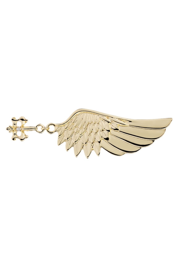 Wing Shaped Brooch Pin with Alloy and Sparkling Rhinestones, Elegant Bridal for Weddings and Special Events