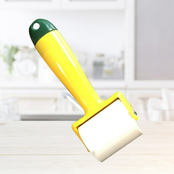 HOOWIFFY Yellow Wallpaper Roller for Wall Decoration with Solid Bearings, and Easy to Use, 1 Piece