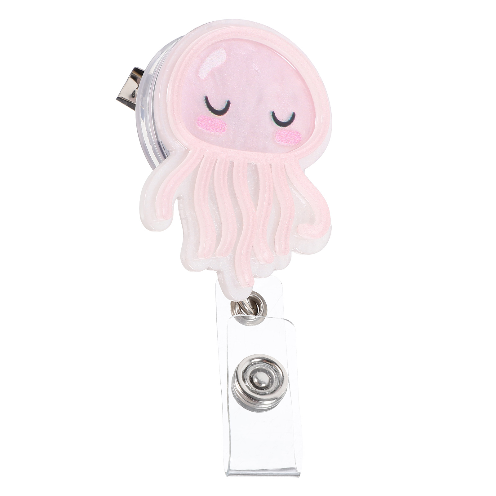 Ouligay Cute Nurse Badge Reels (2 Pack) - Jellyfish & Clownfish Retractable ID Holders For Work - View #7