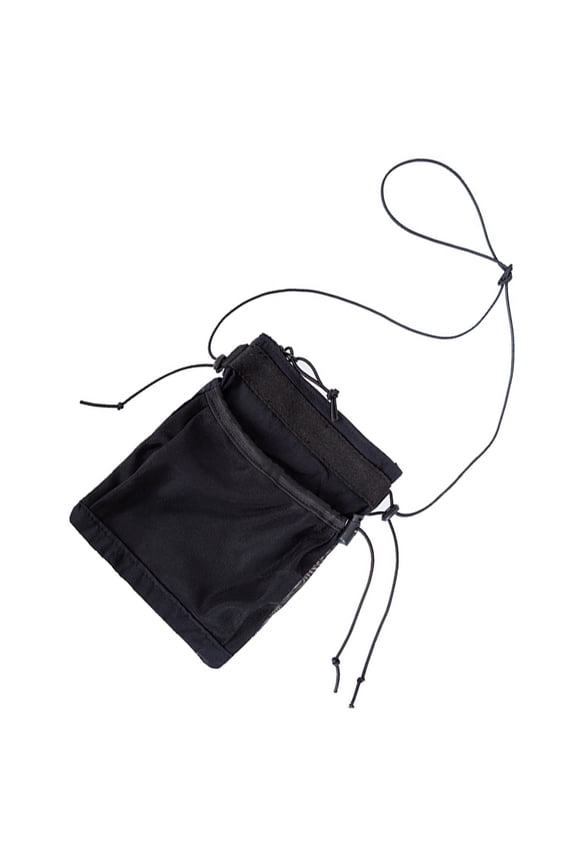 1Pc Durable Black Nylon Messenger Shoulder Bag for Phone and Essentials