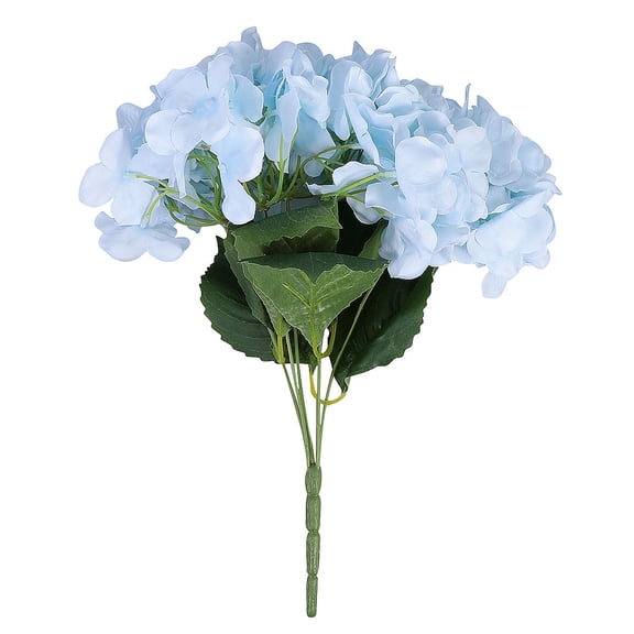 HOOWIFFY 1Pcs Blue 35x25in Round Silk Cloth Simulation Hydrangea Faux Flower for Wedding Decor
