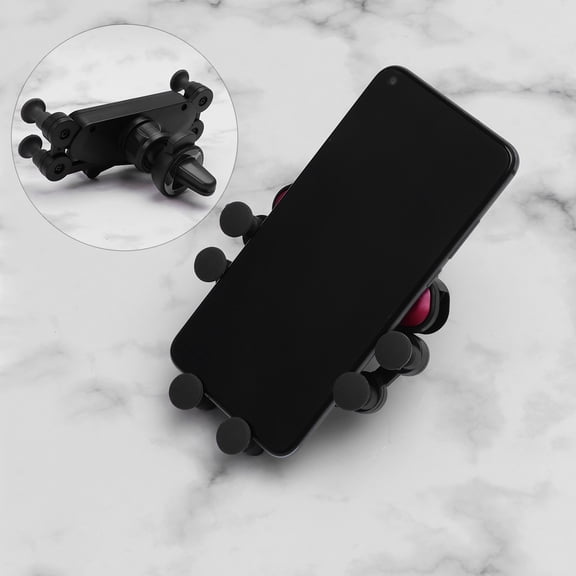 HOOWIFFY Car Phone Holder Red Plastic 1Set 4.7x2.2in