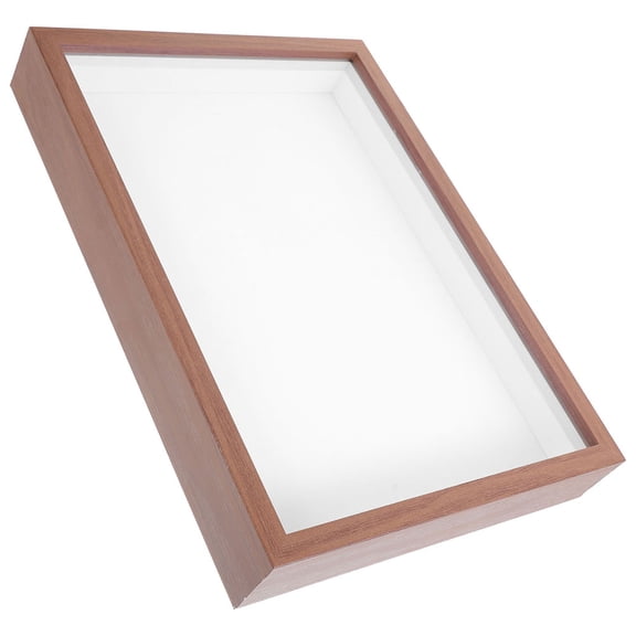 HOOWIFFY 1Pcs Dried Flower Photo Frame 22X17X3.5Cm Walnut Wood For Home Decor