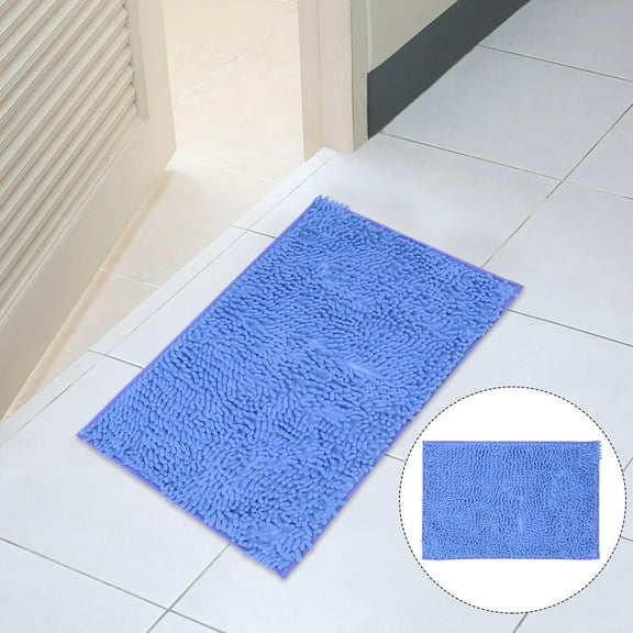 HOOWIFFY Chenille Anti-Skid Floor Mat with Non- PVC Backing for Doorway Entry Rug
