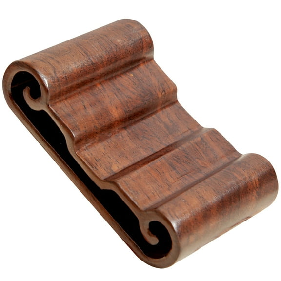 HOOWIFFY Wood Pedestal Desktop Flower Stand Curved Design Chinese Traditional 1Pack