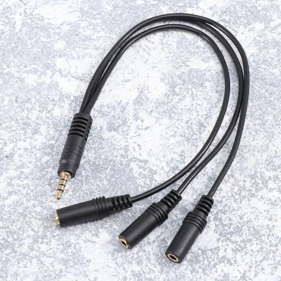 HOOWIFFY 1Pcs Headphone Extension Cable Volume Control Headphone Splitter Black for Tablet Users