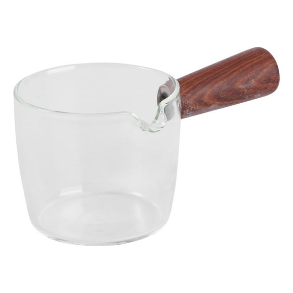 HOOWIFFY 1Pcs Measuring Cups 4.1x2x2in Glass for Coffee and Milk Measuring in Kitchen