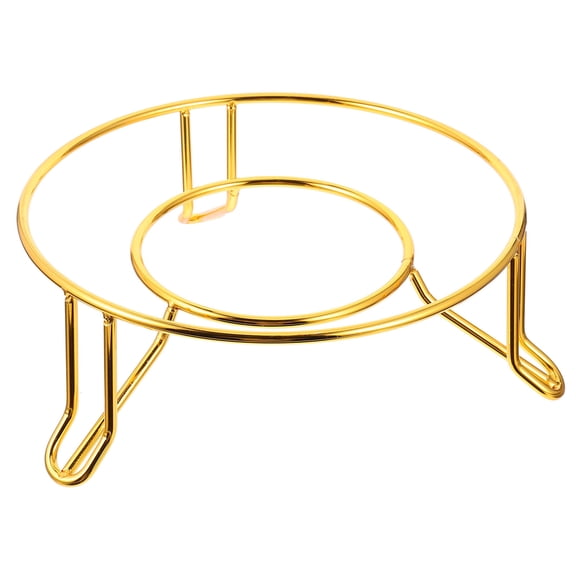 HOOWIFFY Insulated Pot Stand Table Accessory Golden Alloy for Home Kitchen Use 1 Piece