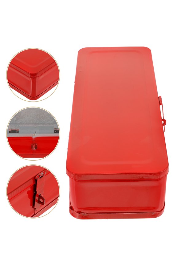 Portable Tool Box Organizer with Iron Build, Compact Lightweight Design, Red, 1 Piece for Convenient Storage