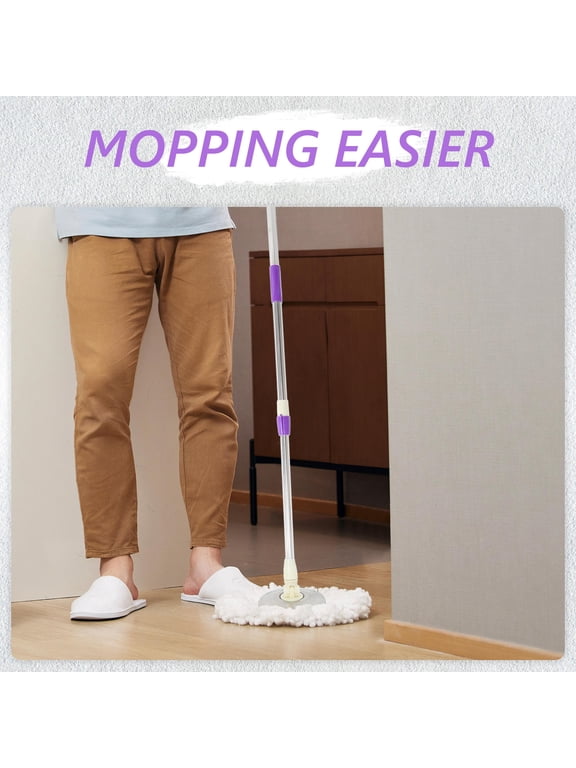1-Piece Rotating Mop Stick, Stainless Steel Pole, Replacement Handle for , Household Floor Cleaning Care