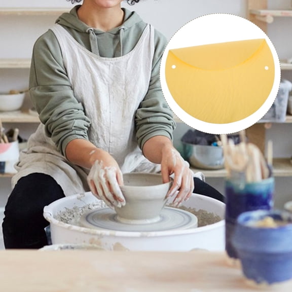 HOOWIFFY Yellow PVA Pottery Throwing Pad High Absorbency for Comfortable, Clean Ceramic Wheel Throwing and Clay Crafting
