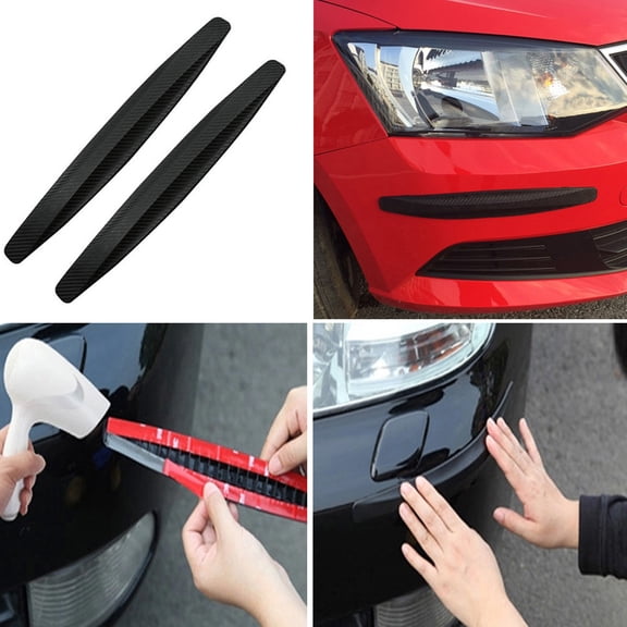 HOOWIFFY Front Bumper Guard Angle Protector Rubber 2Pcs