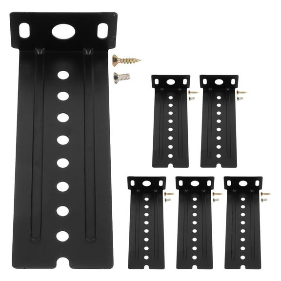 HOOWIFFY 1Set Black Steel Keyboard Slide Out Tray Bracket with Wide Support and Protective Base for Cabinet Use