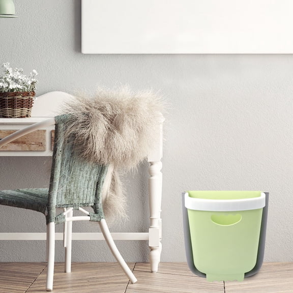 HOOWIFFY Rectangular Household Storage Bucket Green Pp Tpe For Kitchen 1Pcs 10.2*9.8*6.5In