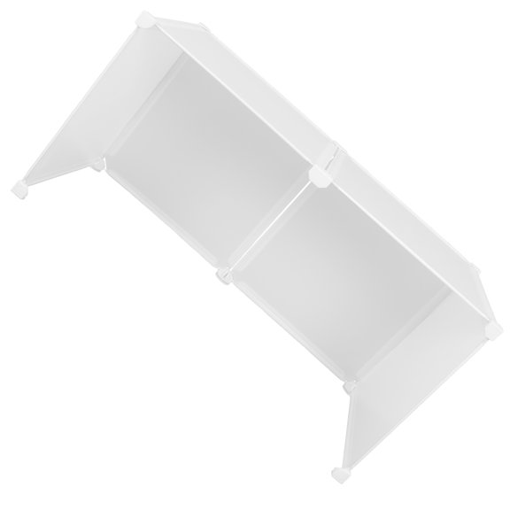 HOOWIFFY 1Set DIY Cat Litter Box Enclosure Splash Guard White Plastic Splash Proof Litter Control Board
