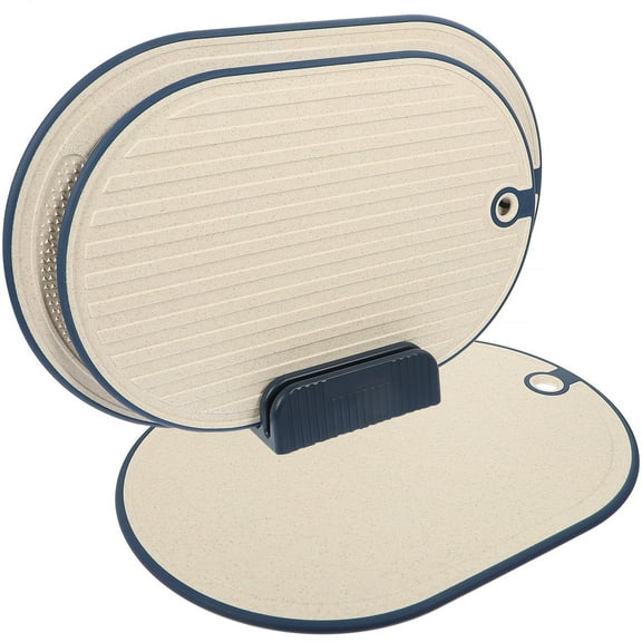 HOOWIFFY 1Set Blue Double Sided Cutting Board Dishwasher Safe for Home Kitchen Use